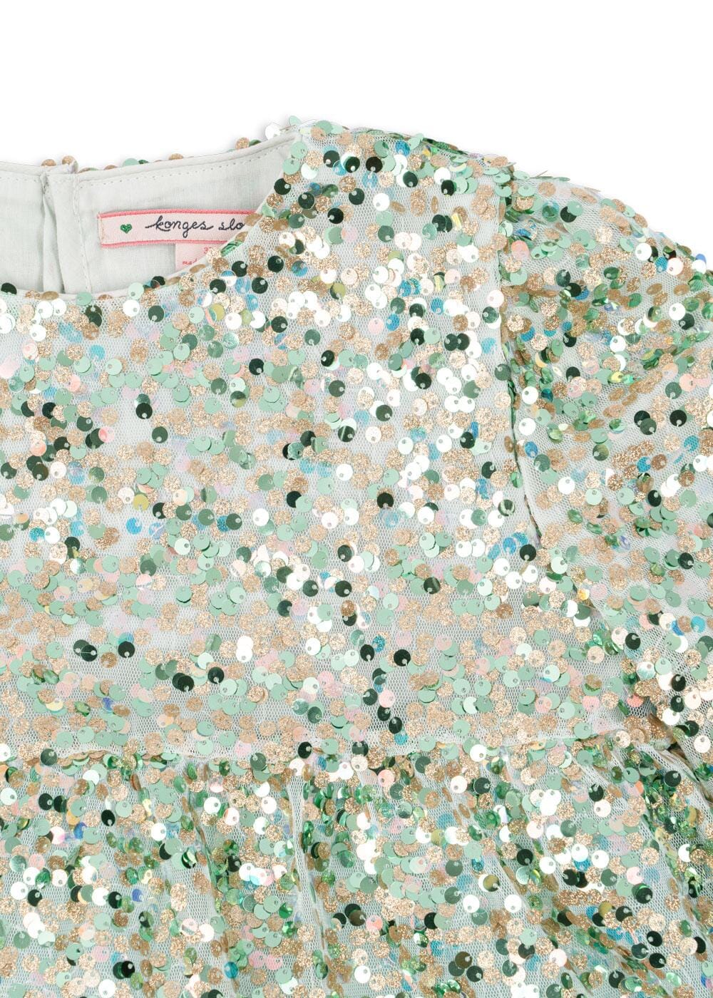 Konges Sløjd - Lila Sequins Dress - Green Kjoler 