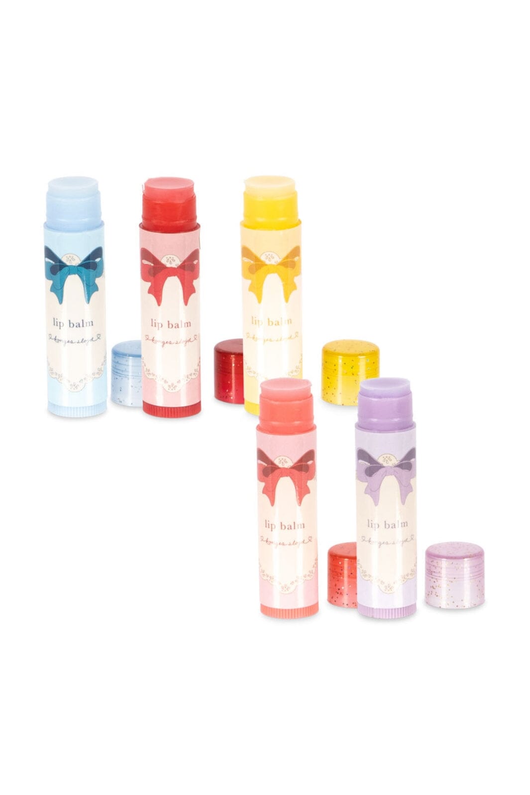 Konges Sløjd - Lip Balm Glitter 5 Pcs Ks102864 - Multi