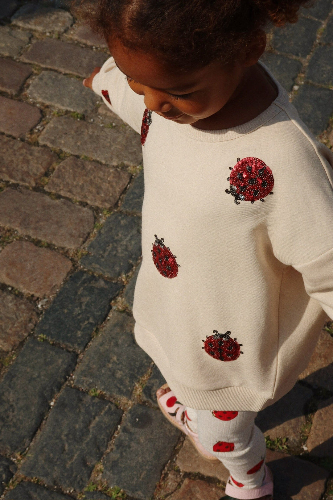 Konges Sløjd - Lou Ladybug Glitter Sweatshirt Ocs Ks102204 - Ladybug Glitter Sweatshirts 