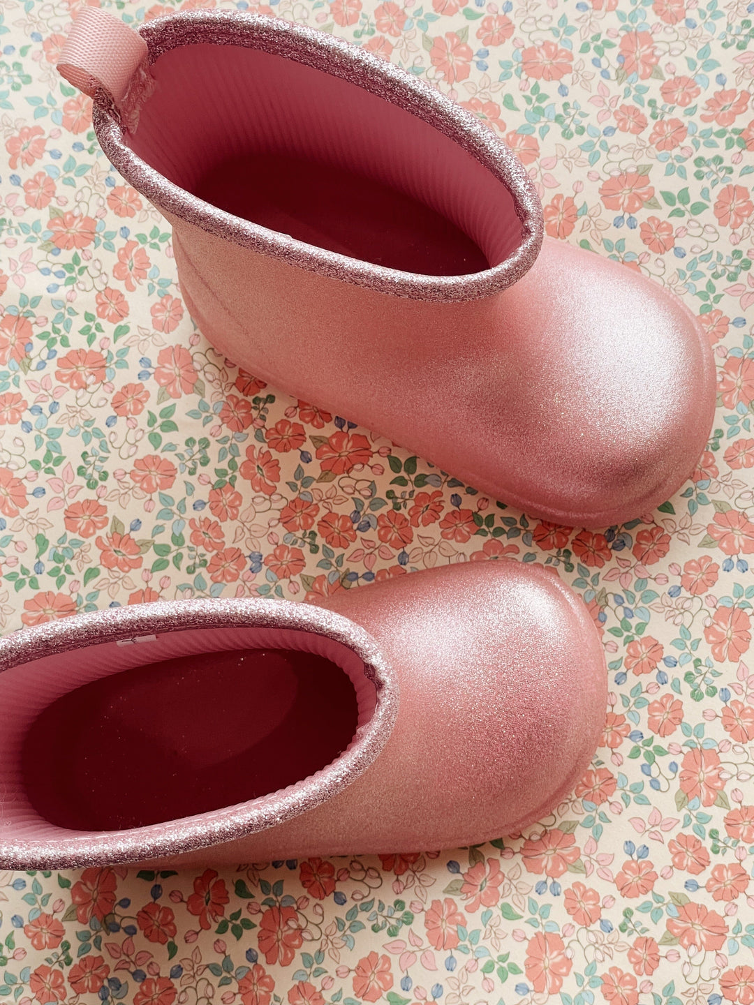 Konges Sløjd - Luc Lightweight Glitter Rain Boot - Glitter Rose Gummistøvler 