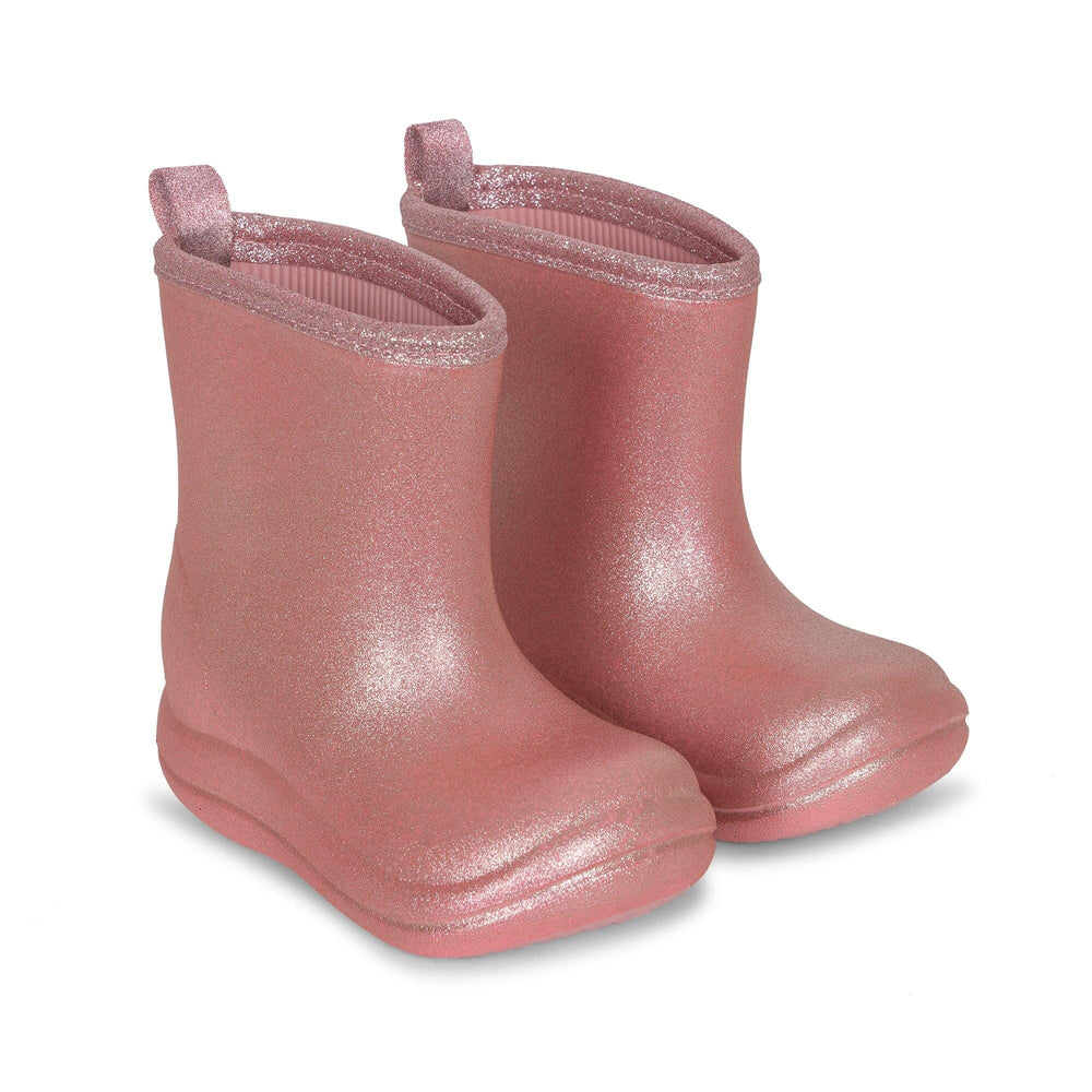 Konges Sløjd - Luc Lightweight Glitter Rain Boot - Glitter Rose Gummistøvler 