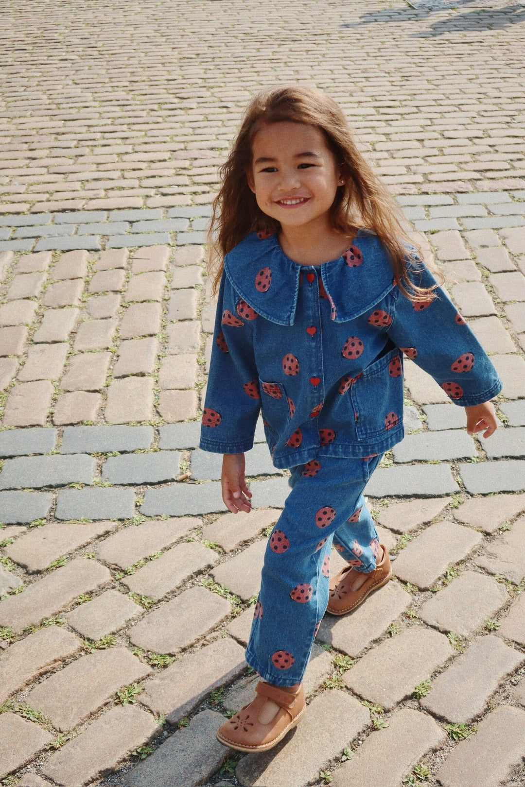 Konges Sløjd - Magot Ladybug Denim Shirt Gots Ks102215 - Ladybug Bluser 