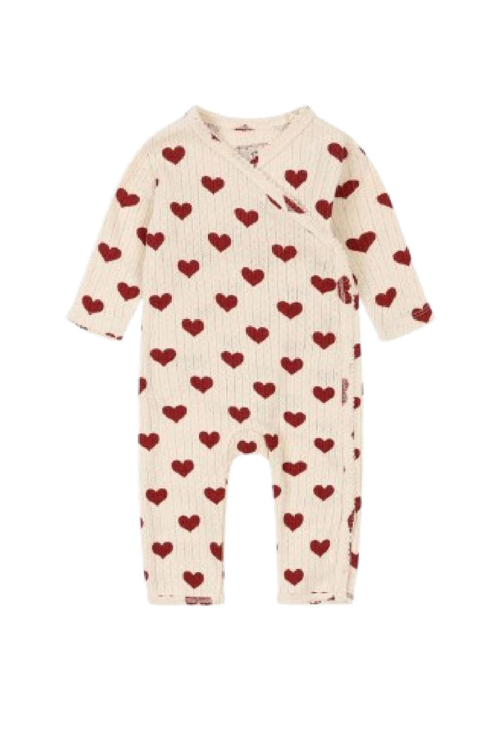 Konges Sløjd - Minnie Newborn Onesie Gots - Amour Rouge Buksedragter 