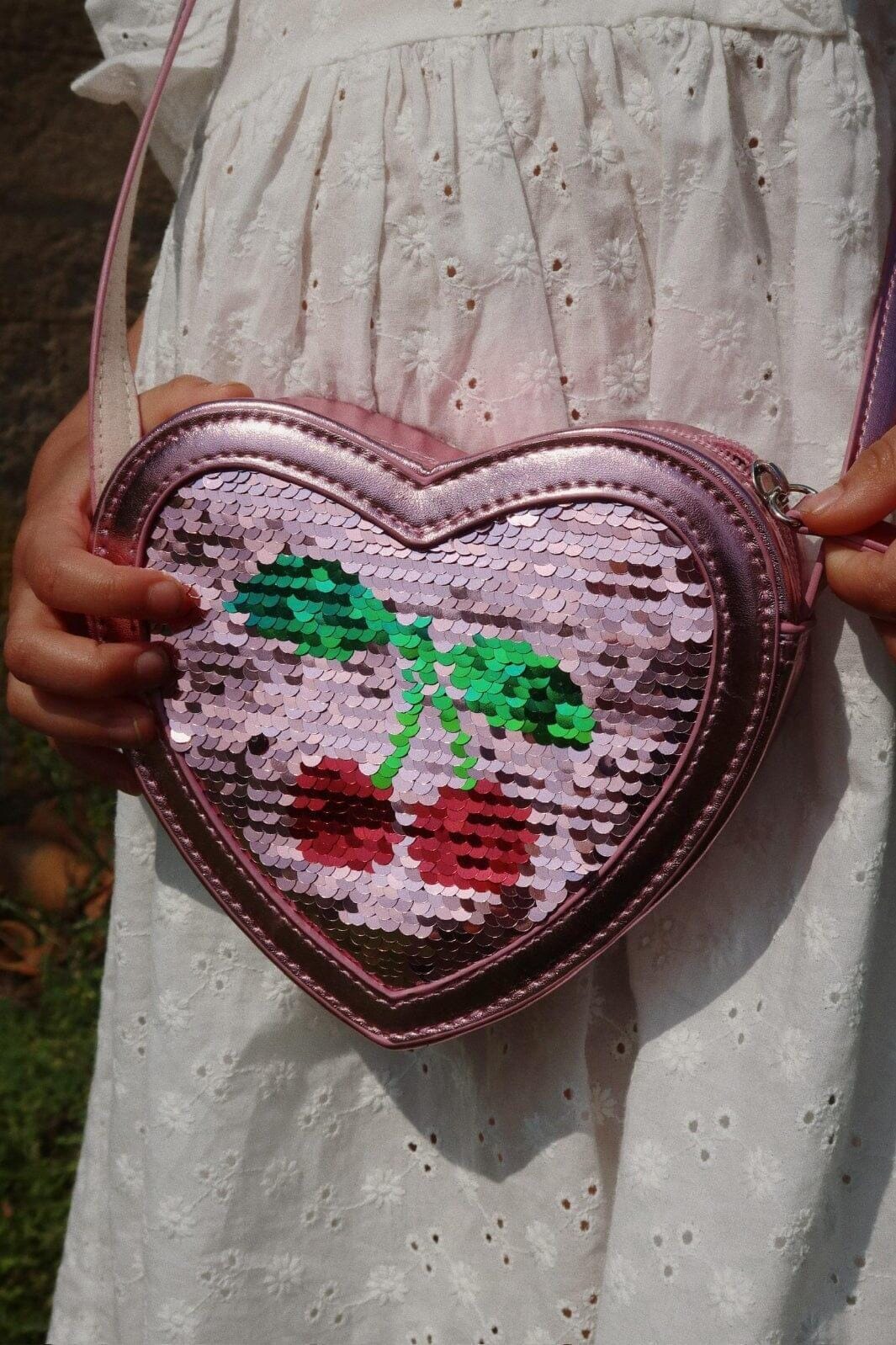 Konges Sløjd - Tut Heart Sequin Bag - Rose Tasker 