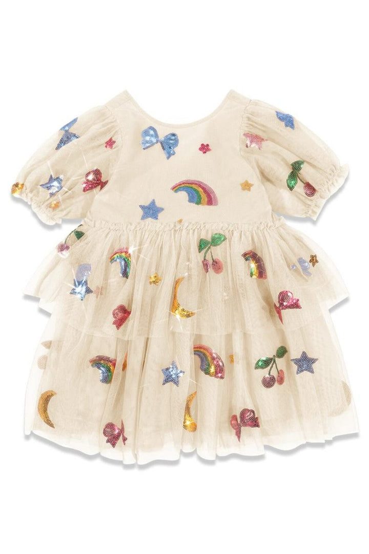 Konges Sløjd - Yvonne Puff Dress Ks102438 - Rainbow Twinkle