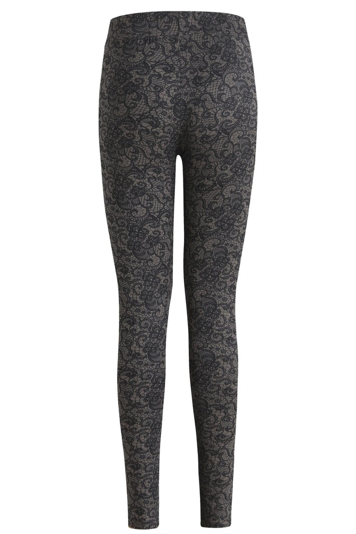 Liberte - Alma-Legging - Black Grey Lace Leggings 