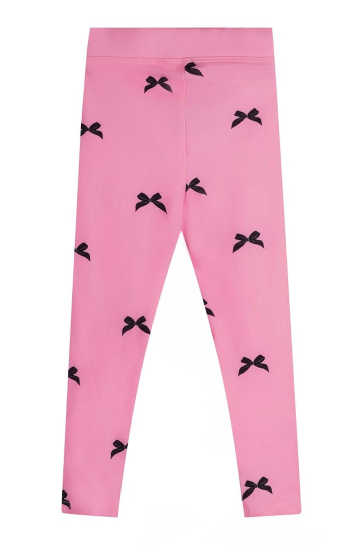 Liberte Ami - Alma-Leggings (Kids) - Pink Bow Leggings 