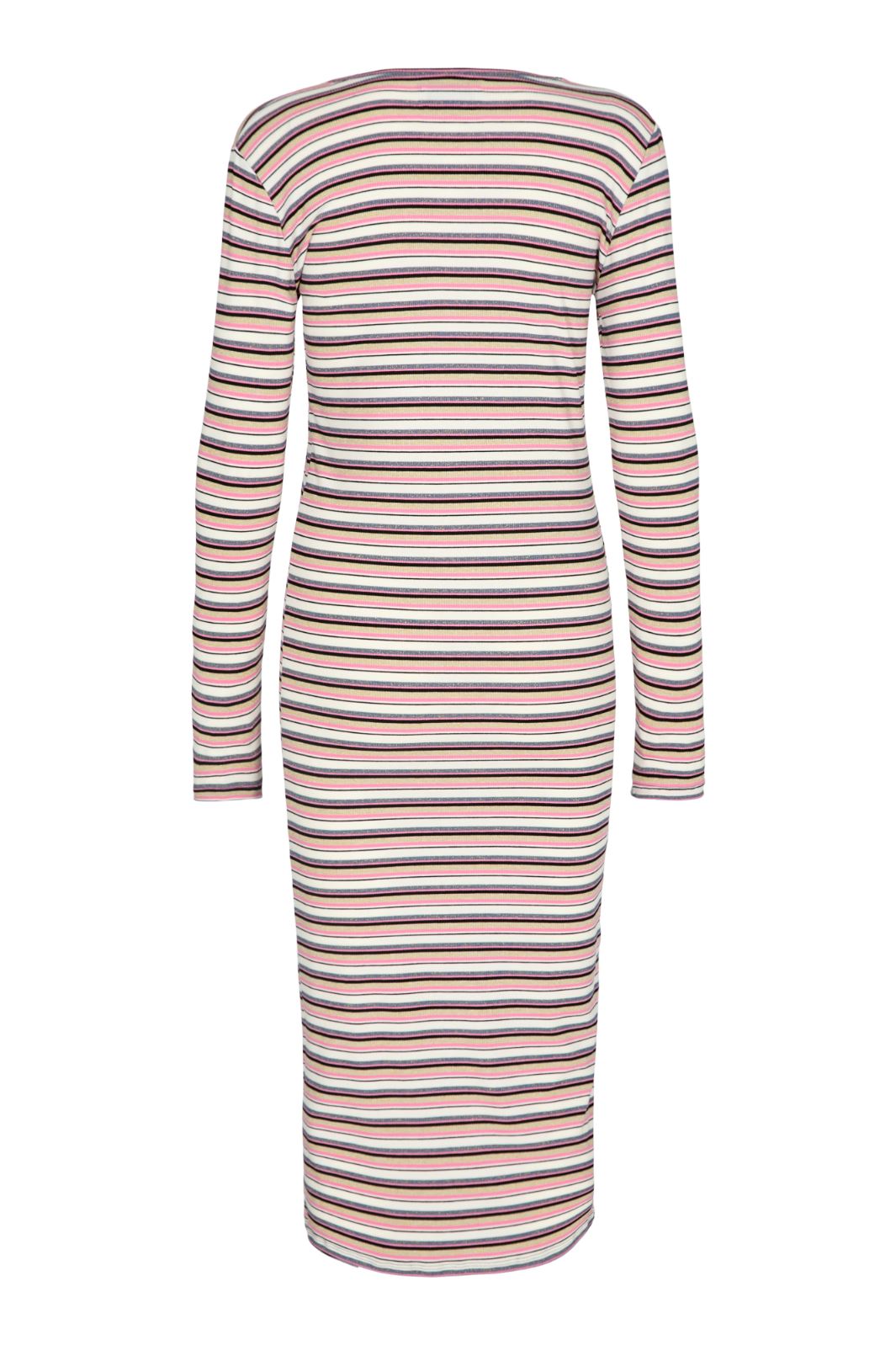 Liberte - Natalia-Ls-Dress - Pink Gold Lurex Stripe Kjoler 