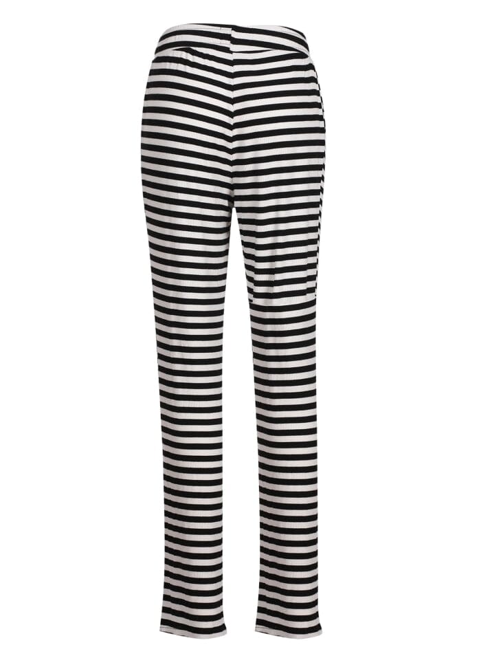 Liberte - Natalia-Straight-Pants - Black Creme Stripe Bukser 