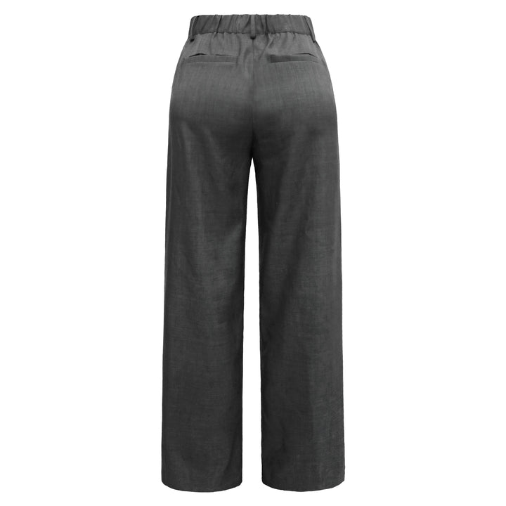 Liberte - Nibby-Wide-Pants - Anthracite Grey Bukser 