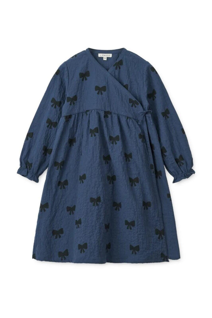 Liewood - Cleo Printed Dress - Bow / Indigo blue Kjoler 