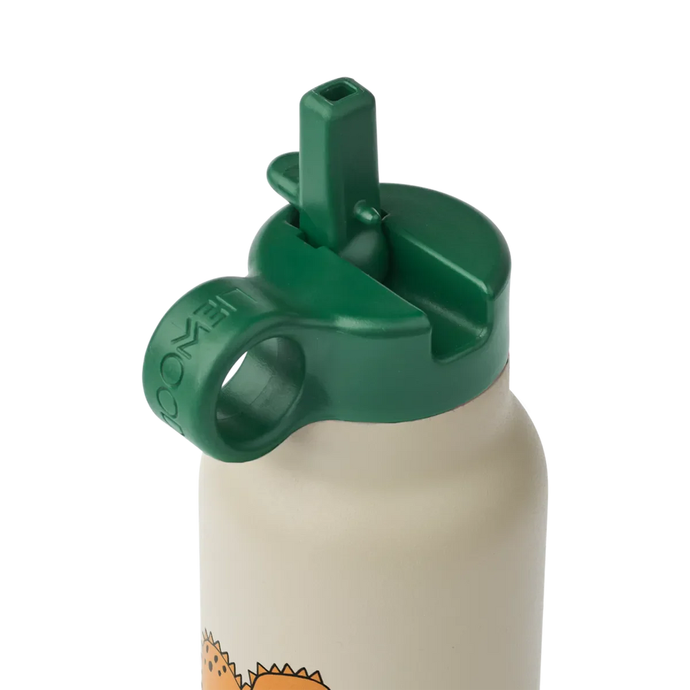 Liewood - Falk Water Bottle 350 ml - Dinosaurs / Mist Drikkedunke 