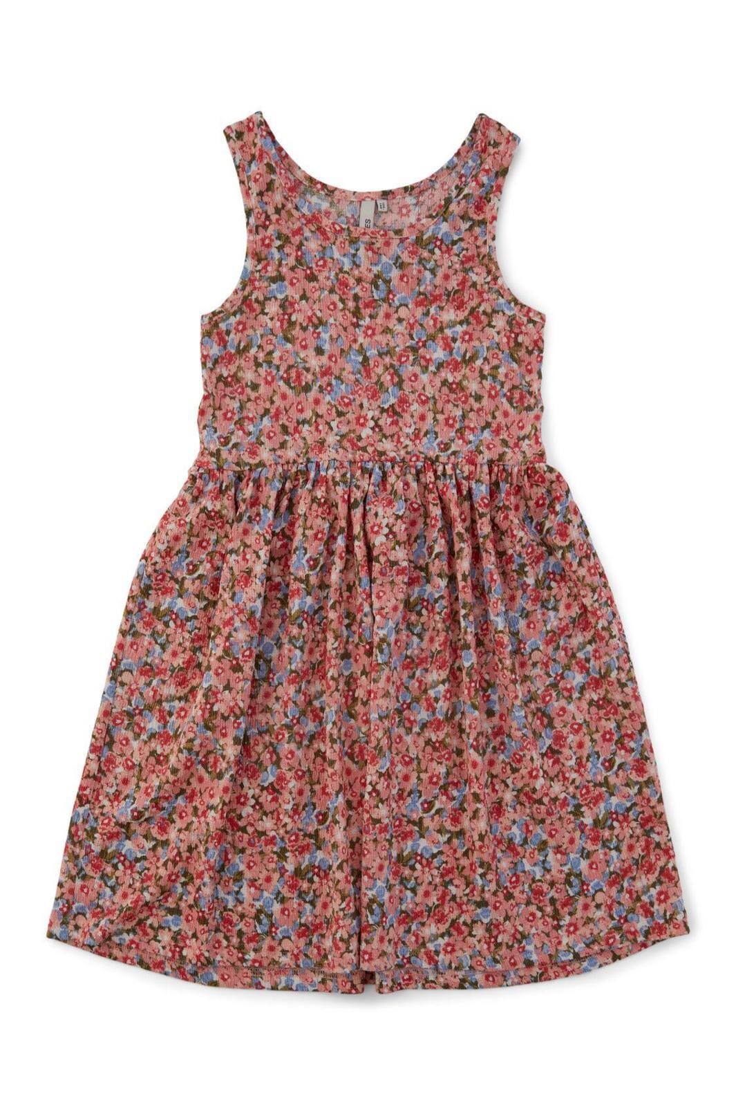 Little Pieces, Lpselina Sl Dress Tw, Strawberry Pink Small flower