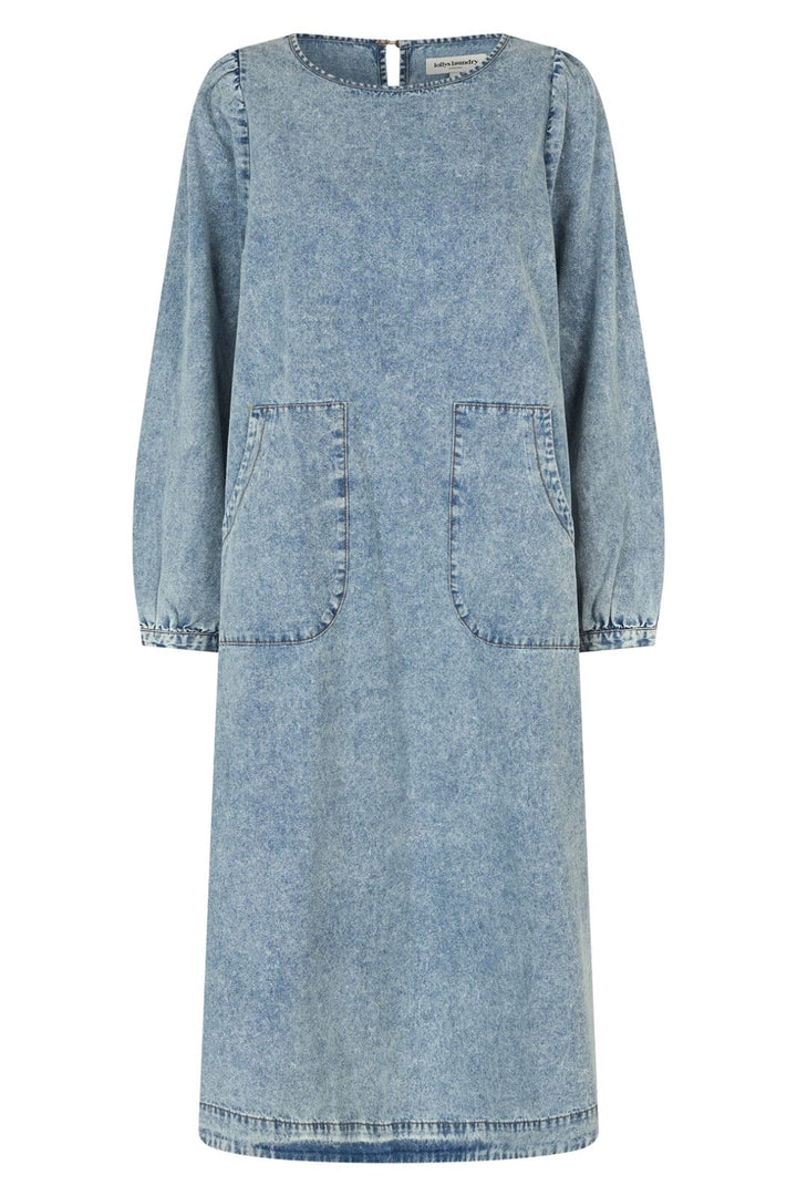 Lollys Laundry - Lucasll Midi Dress Ls - 100 Washed Denim