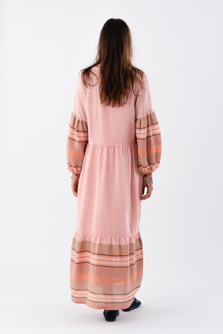 Forudbestilling - Lollys Laundry - MarnieLL Maxi Dress LS 24298-3061 - 36 Dusty Rose Kjoler 