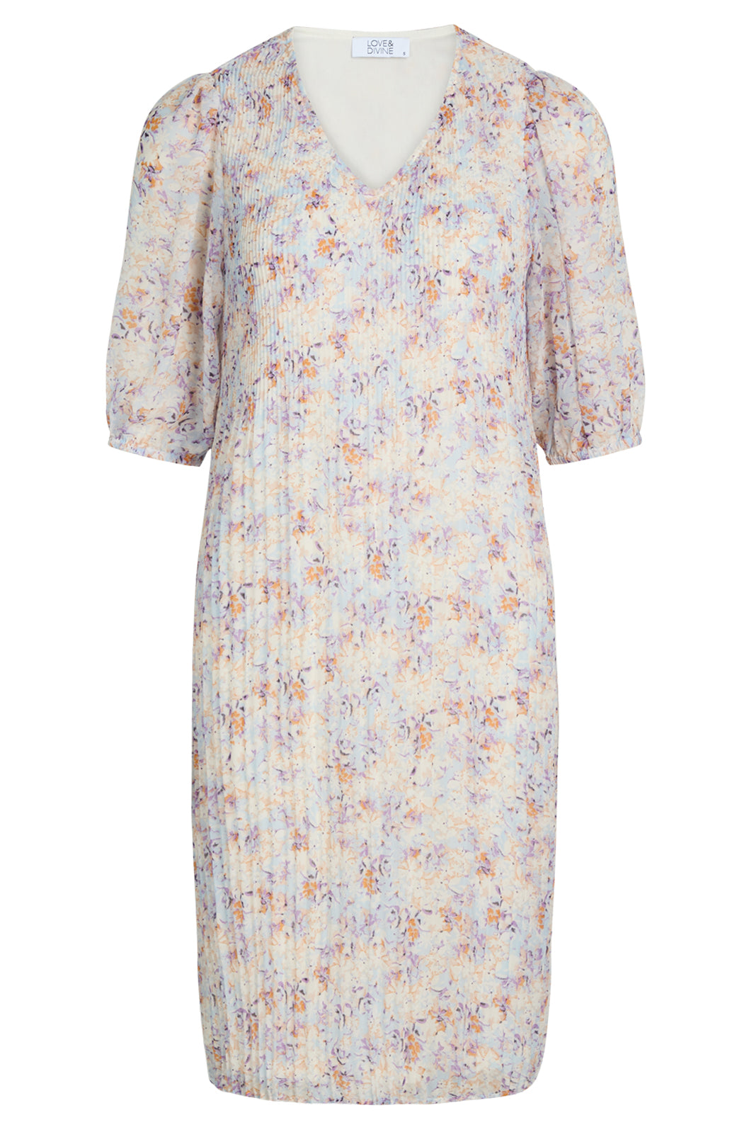 Love & Divine - Dress Love665-3 - Pastel Flower Kjoler 