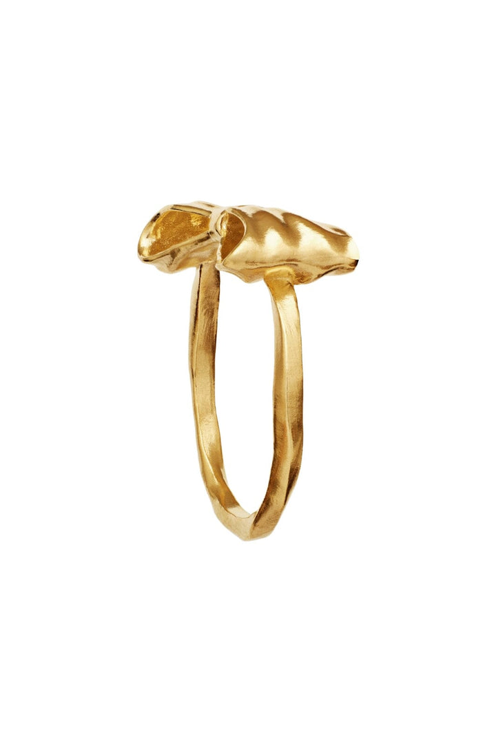 Maanesten - Satin Ring - 18 Ct Gold Plated 925 Sterling Silver