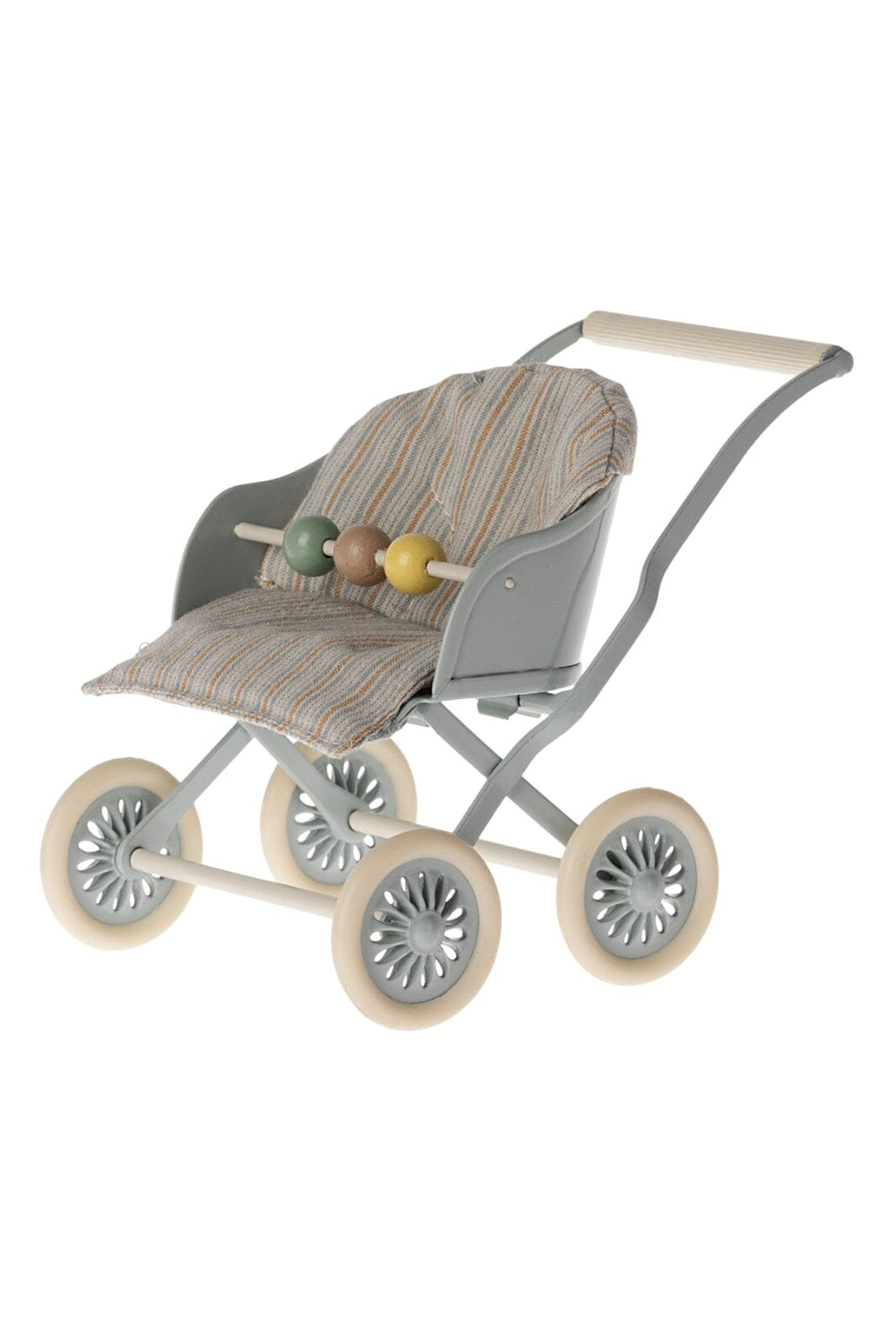 Maileg - Stroller, Baby - Blue - Baby Mouse / My Legetøj 