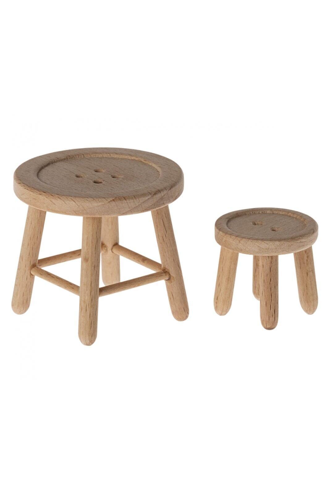 Maileg - Table And Stool Set, Mouse Dekoration 