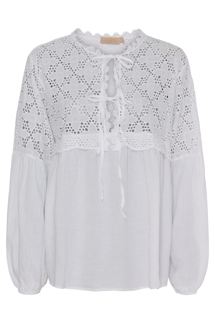 Marta Du Chateau - Mdcaurora Blouse - White Bluser 