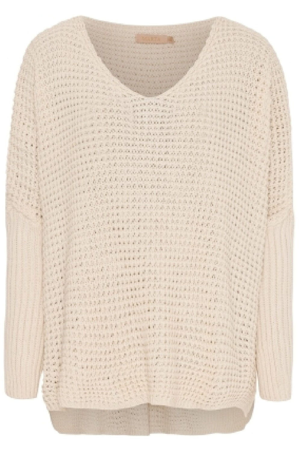 Marta Du Chateau - Mdcmille Knit - Beige Strikbluser 