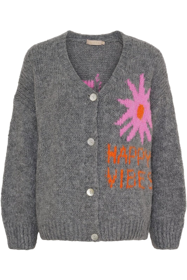 Marta Du Chateau - Mdcphilippine Knit 9194 - Medium Grey Strikbluser 