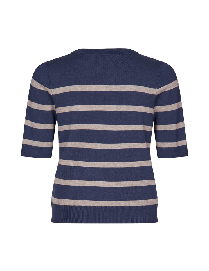 MbyM - Carla-M - Q56 Blue Island Fossil Stripe Strikbluser 