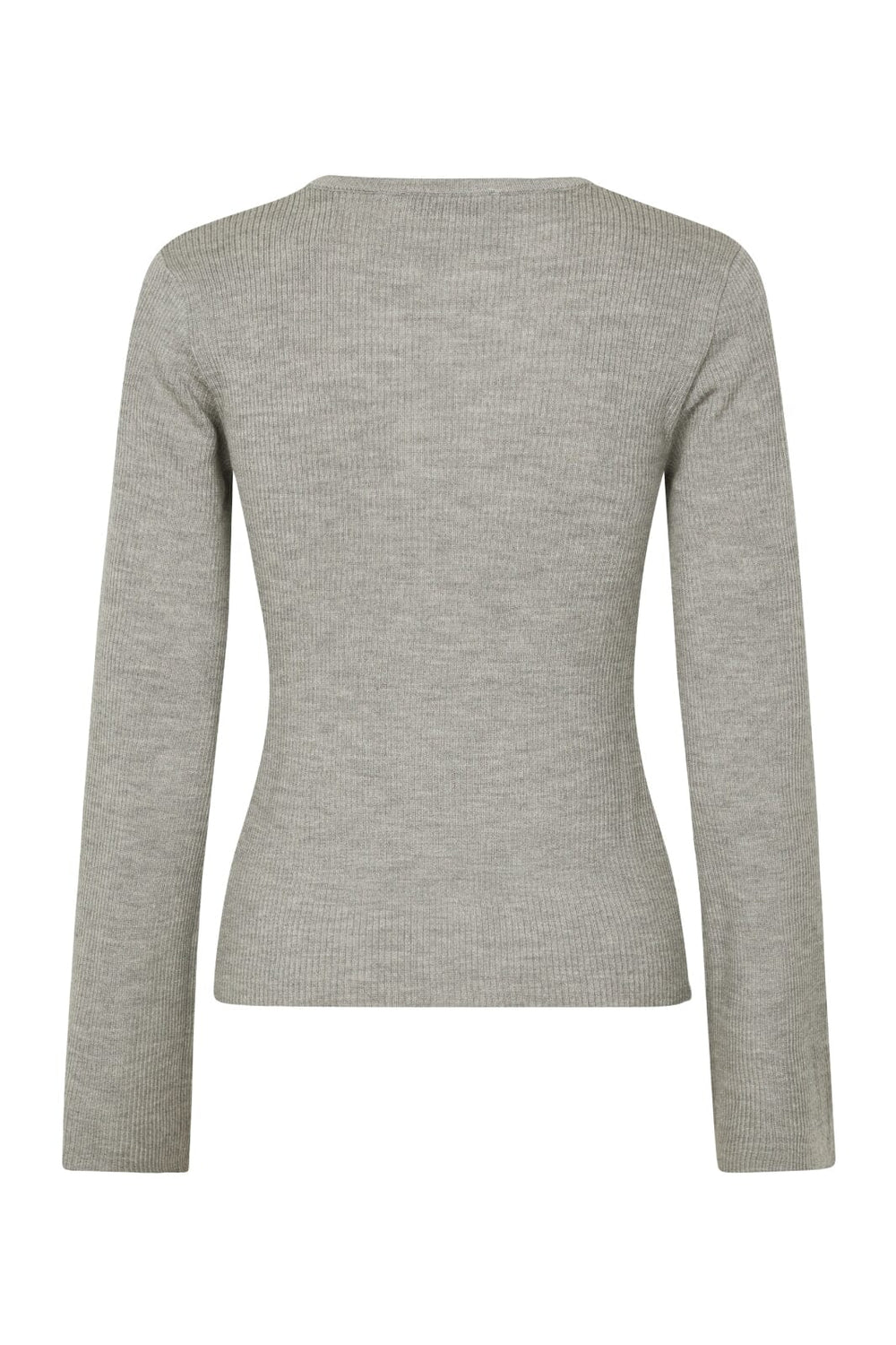 Modström - Hirokimd O-Neck - 7087 Grey Melange Strikbluser 