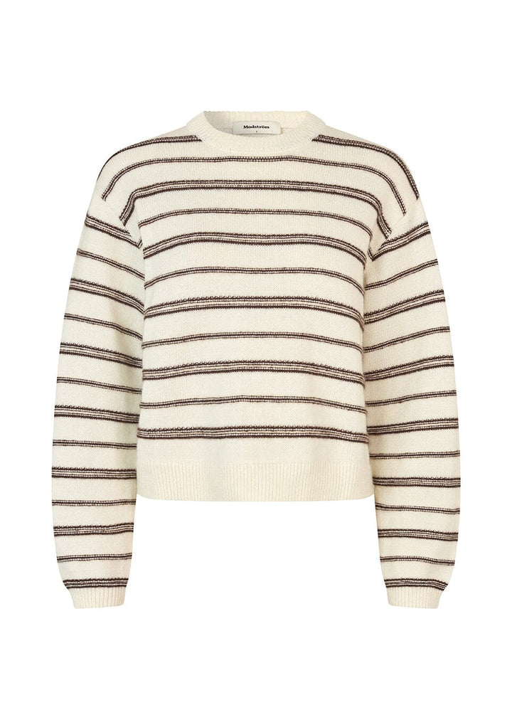 Modström - Lineusmd Stripe O-Neck 58003 - 11964 Soft White Cedar Stripe