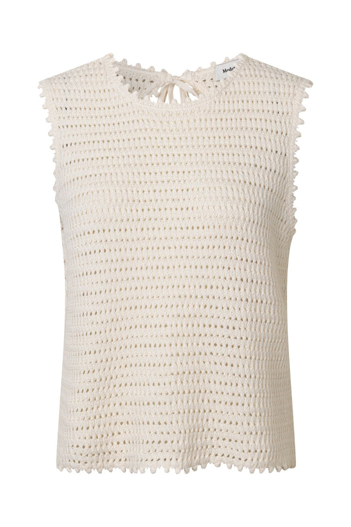 Modström - Miemd Top - 4 Soft White Strikbluser 