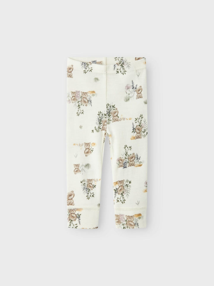 Name It - Nbnwillu Wool Legging - 4610490 Snow White Leggings 