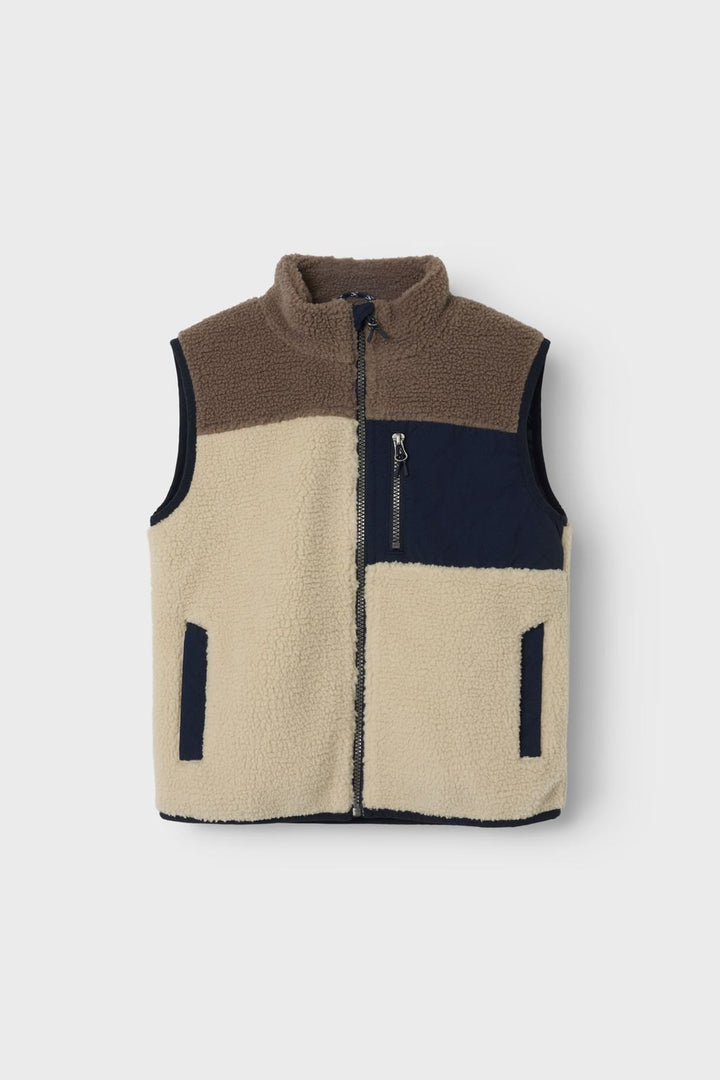 Name It - Nkmmonico Teddy Vest - 4661975 Fog