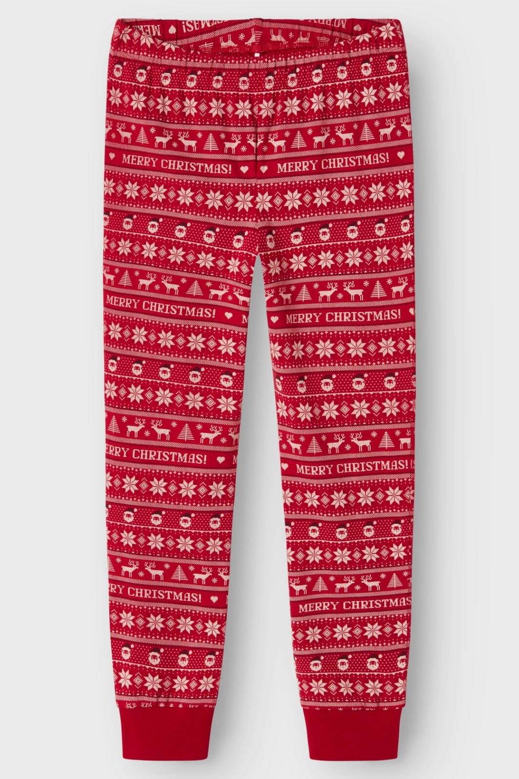 Name It - Nknvismas Ls Nightset - 4668404 Jester Red Merry Christmas Nattøj 