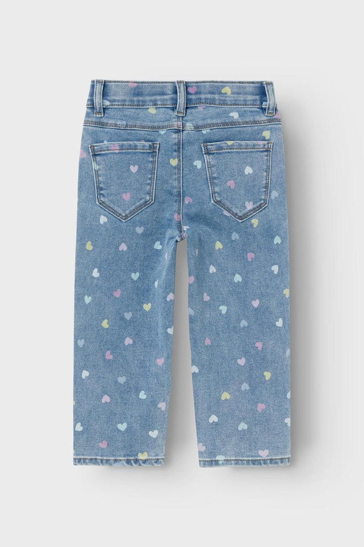 Name It - Nmfbella Shaped Jeans 3555-On F - 4429201 Medium Blue Denim Hearts