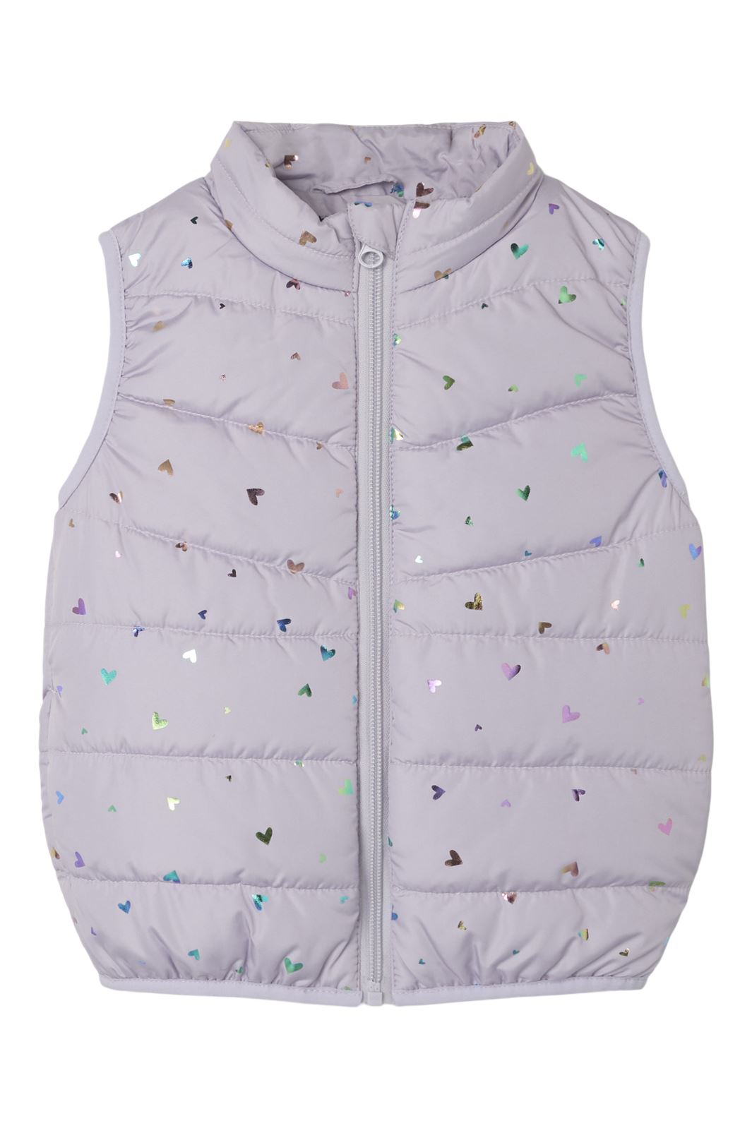 Name It - Nmfmylane Vest Foil Heart - 4647296 Misty Lilac