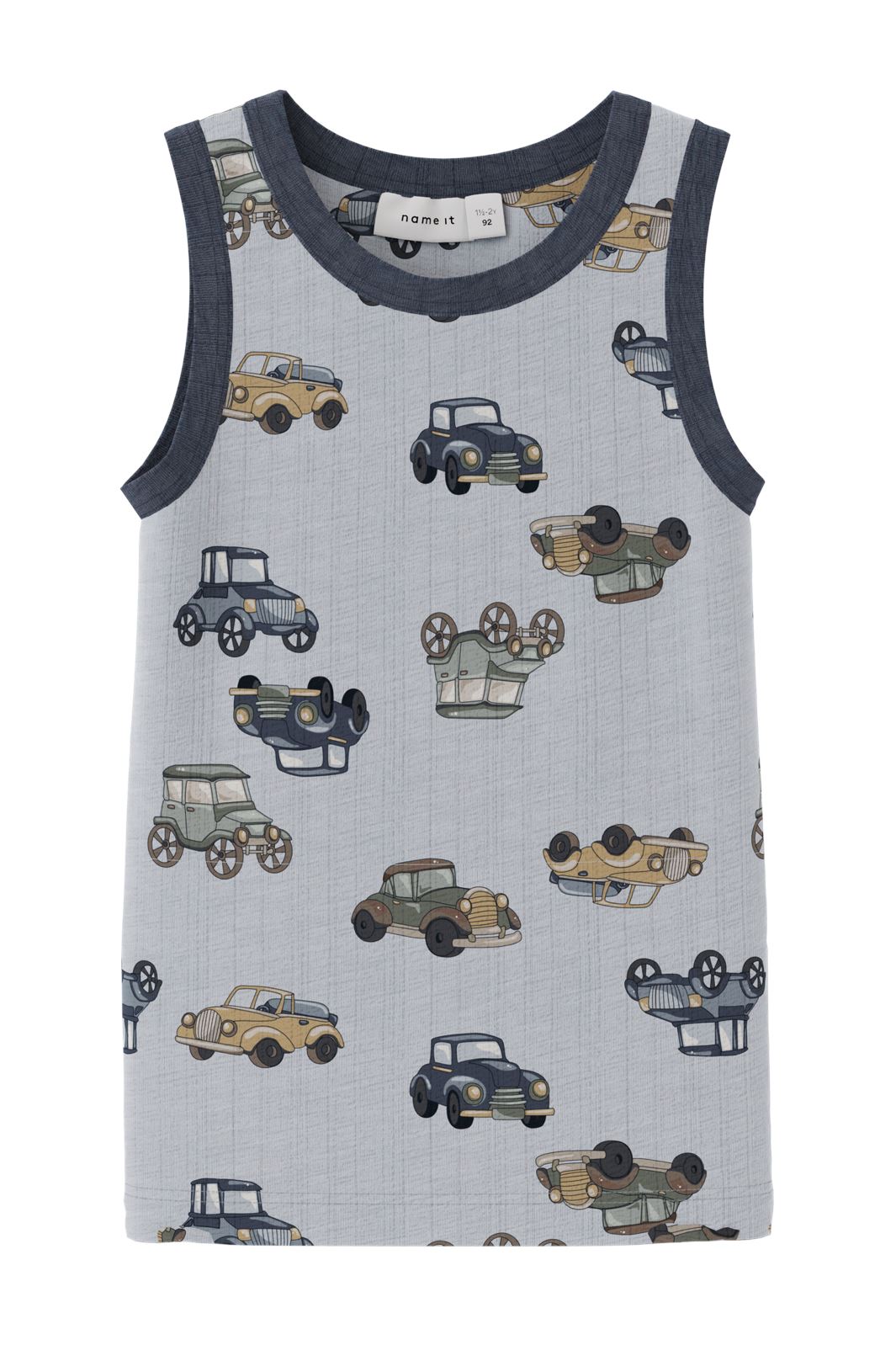 Name It - Nmmwang Wool Needle Tank Top - 4473221 Gray Dawn Aop