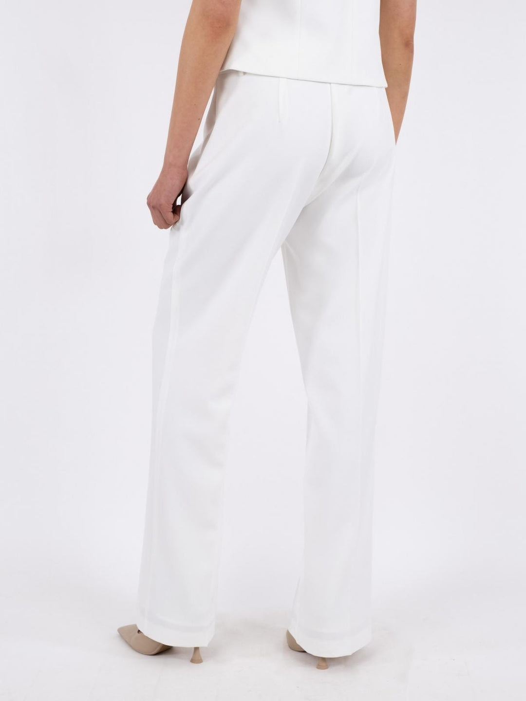 Neo Noir - Alice Melange Pants - White Bukser 