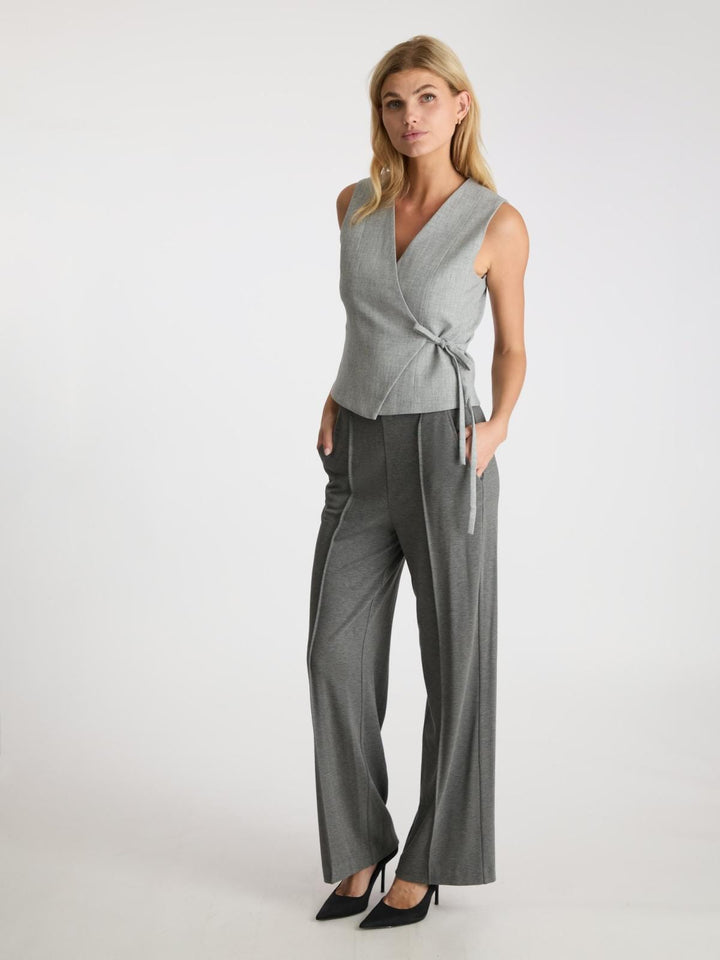 Neo Noir - Anka Soft Pants - Dark Grey Melange Bukser 