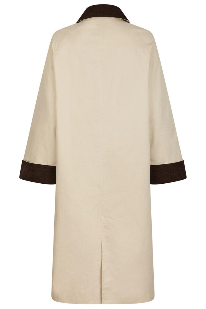 Neo Noir - Anneli Cord Coat 160548 - 124 - Ivory