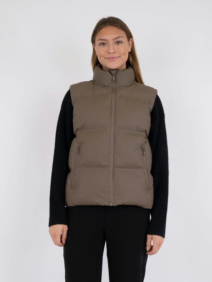 Neo Noir - Annike C Puffer Waistcoat - Dark Taupe