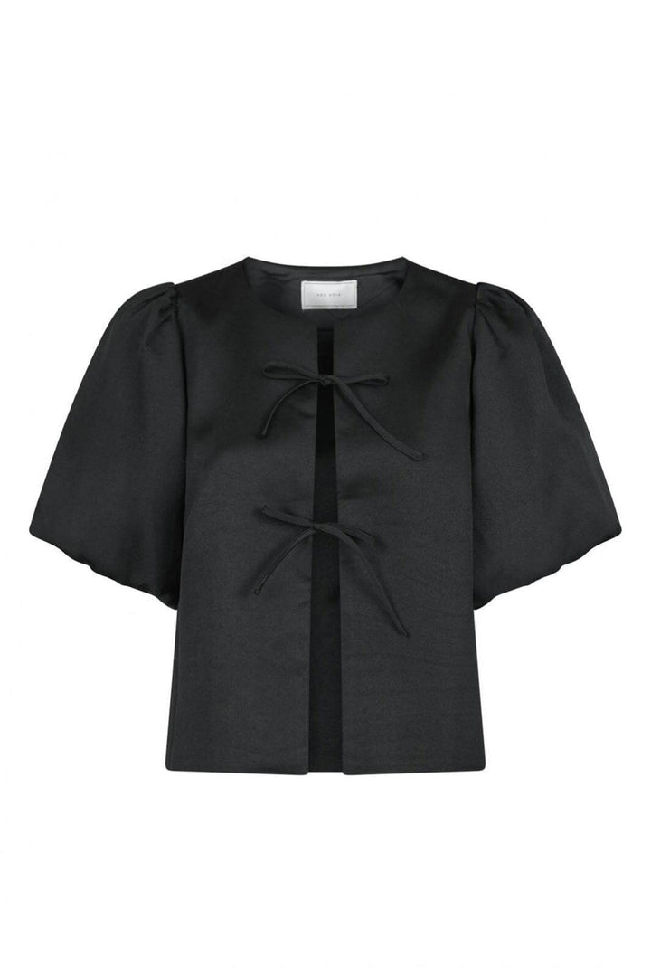 Neo Noir - Aska Dull Satin Blouse - Black Bluser 