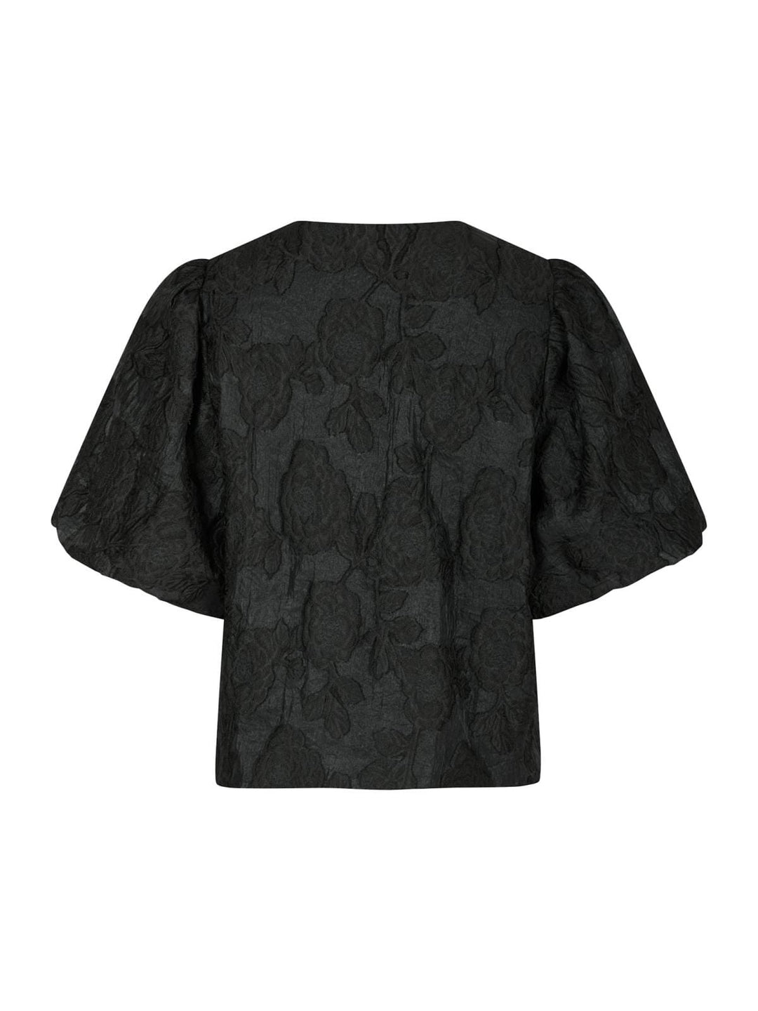 Neo Noir - Aska Jacquard Blouse - Black Bluser 