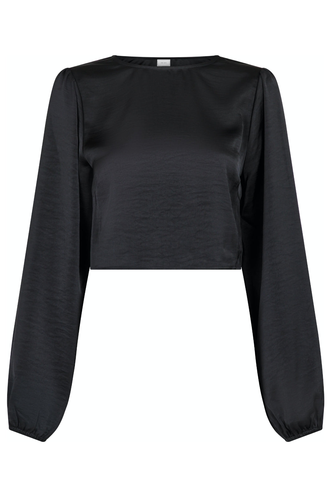 Neo Noir - Aura Heavy Sateen Blouse - Black Bluser 