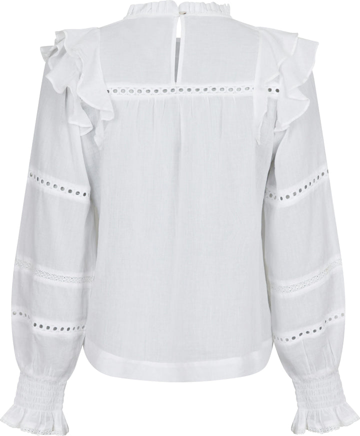 Neo Noir - Aurika S Voile Blouse - White