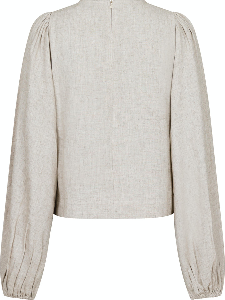 Neo Noir - Bira Soft Linen Blouse - Sand