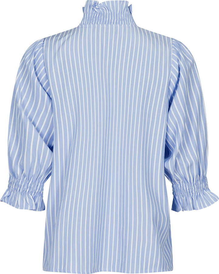 Neo Noir - Briony Wide Stripe Blouse - Light Blue