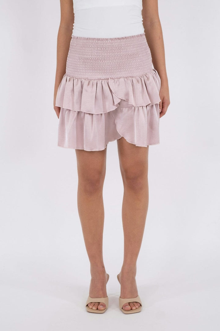 Neo Noir - Carin Heavy Sateen Skirt - Dusty Rose Nederdele 