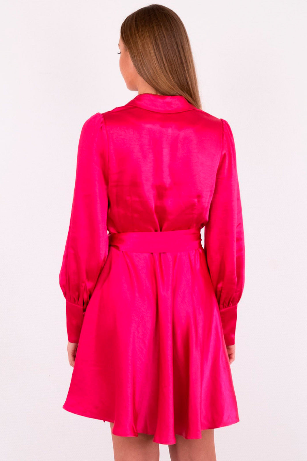 Neo Noir - Dawn Satin Dress - Pink Kjoler 