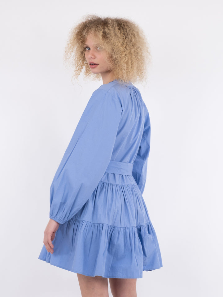 Neo Noir - Debbie C Poplin Dress - Light Blue