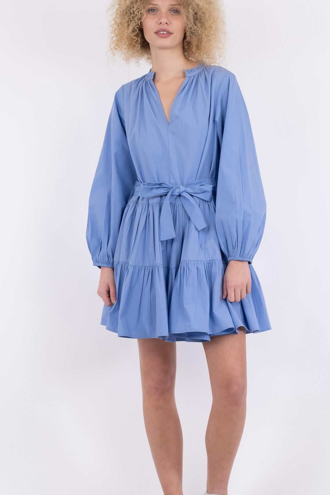 Neo Noir - Debbie C Poplin Dress - Light Blue